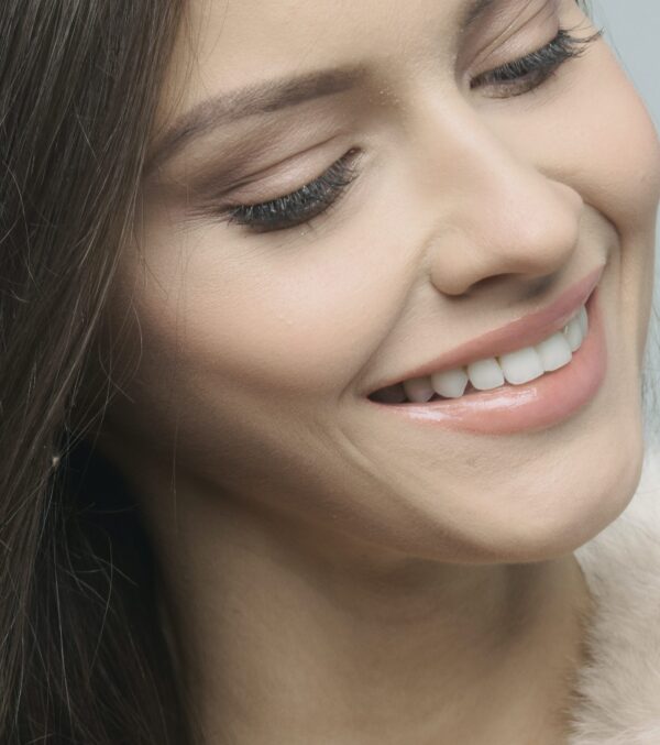 Close-up of woman’s smile